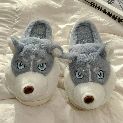 Winter Men Warm Slippers Lightness Leisure Couples Non-slip Indoor Home Shoes Flats Indoor Plush Casual Shoes Halloween Light