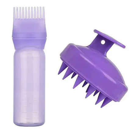 Hair Oil Dispenser Bottle Root Comb Applicator Dispenser For Hair Oil Reusable Scalp Massager Shampoo Brush Dye Hair Tool For