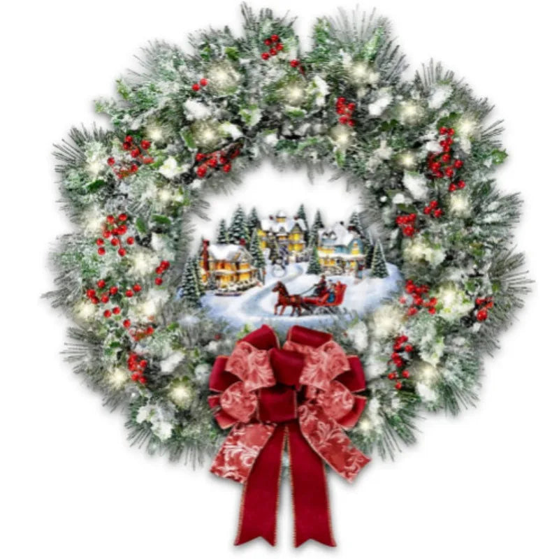 Christmas Tree Rotating Sculpture Train Decorations Paste Window  Stickers