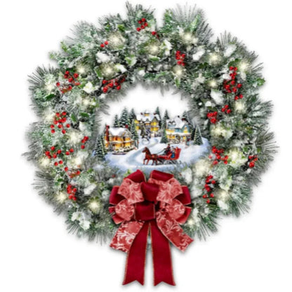 Christmas Tree Rotating Sculpture Train Decorations Paste Window  Stickers