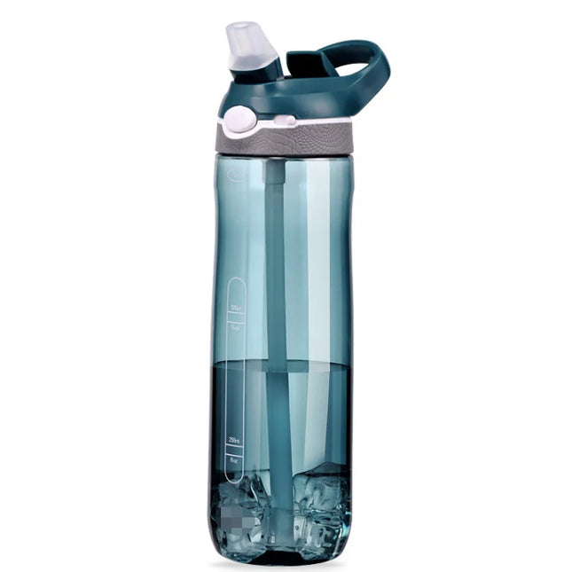 750ml/1000ml Tritan Material Water Bottle With Straw Eco-Friendly Durable Gym Fitness Outdoor Sport Shaker Drink Bottle