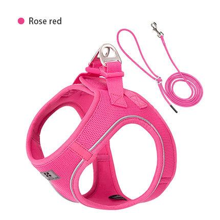 Dog Harness Leash Set for small medium dog Adjustable Reflective Puppy Cat Harness pet Vest Chihuahua Yorkies Outdoor Walking