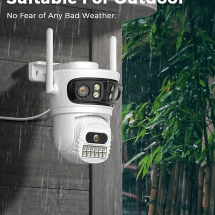 BESDER 6K 12MP HD Three Screen WIFI IP Camera Outdoor Three Lens Ai Human Detection Waterproof CCTV Video Security Camera iCsee