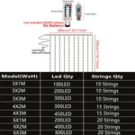 USB Curtain String Lights 8 Modes Fairy Light Christmas Halloween Garland Holiday Led Light Wedding Party Home Bedroom Decor