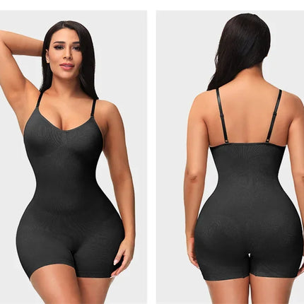 Pop Closets Upgrade Fabric Bodysuit Shapers Spandex Compress Elastic Body Shaper Suits Open Crotch Compression Smooth Shapewear