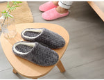 Women Winter Home Fur Slippers Cartoon Cat Non-Slip Soft Warm House Indoor Bedroom Men Couples Boys Girl Memory Foam Floor Shoes