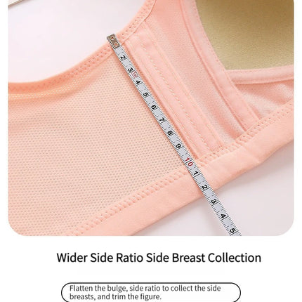 New Large Size Front Closure Mom Back Underwear Thin Section Comfortable Breathable Push Up Bra Glossy Lingerie For Women Sütyen