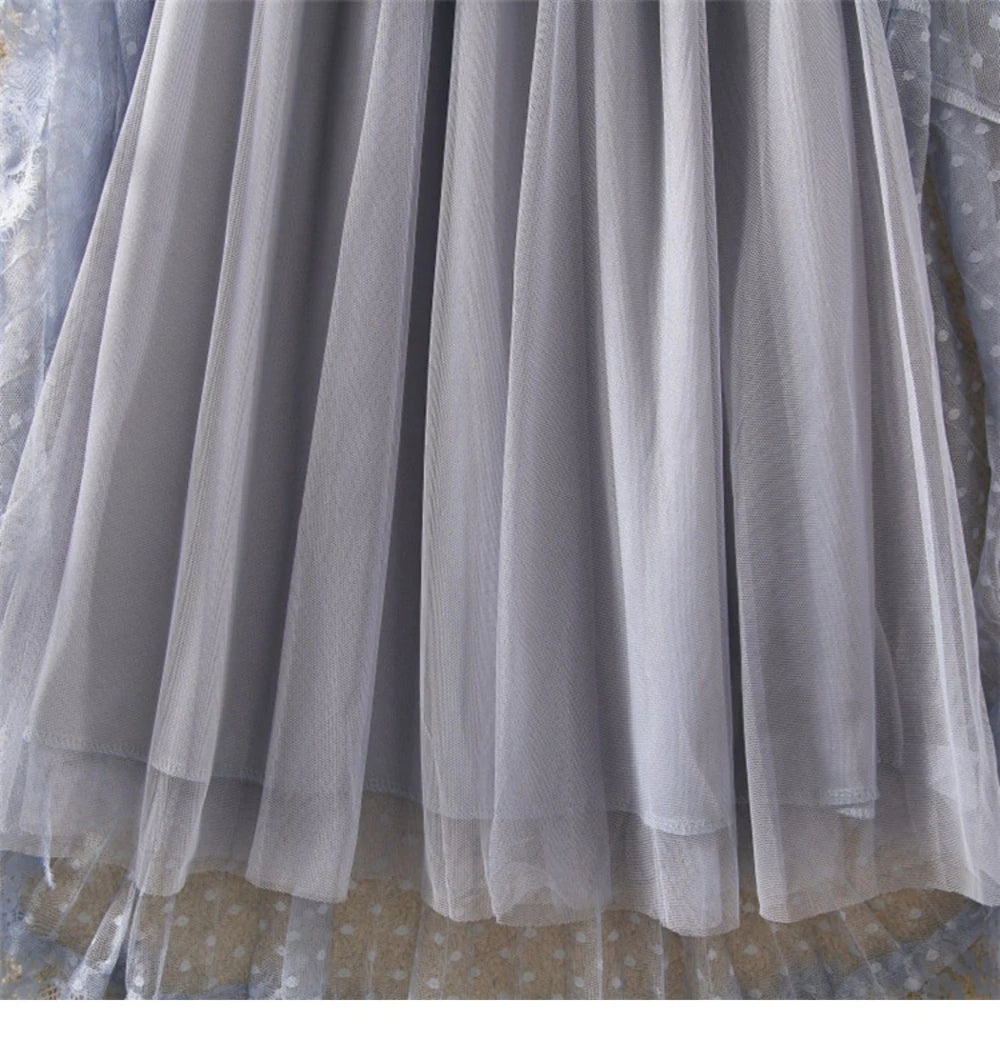 Tutu Tulle Long Maxi Skirt Women Fashion 2023 Korean Cute Pink High Waist Pleated Skirt Mesh Female Lady Aesthetic Faldas