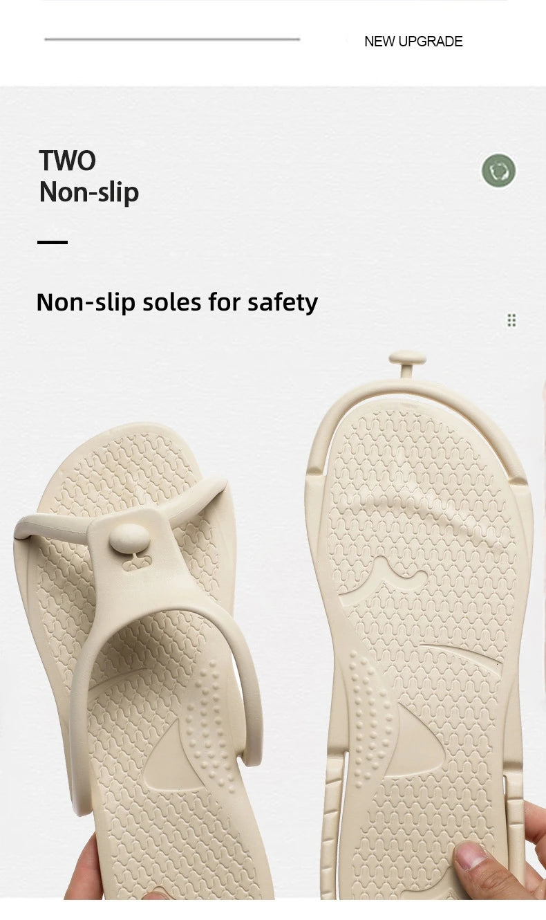 Folding Slippers Trip Travel Portable Slides Women Men Light Home Hotel Salon Homestay Guest Use Sandals Bathing Beach Shoes