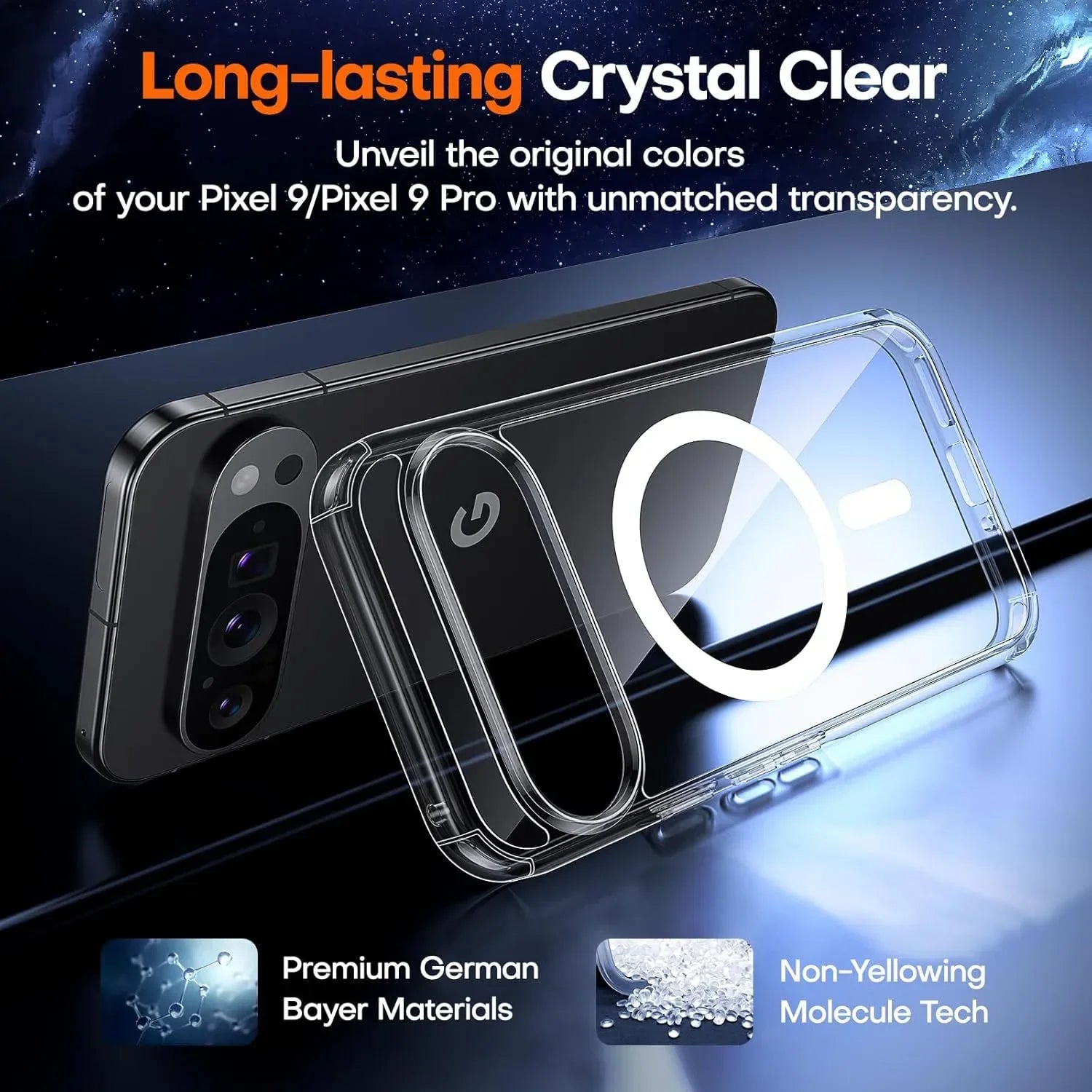 Strong Magnetic Wireless Charging Case For Google Pixel 9 Pro XL 9A Pixel9 Pro 10 Pro XL 7 8 Pro Clear Shockproof Back Cover