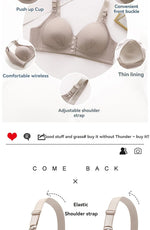 New Large Size Front Buckle Sexy Push up WOMEN'S Bra Adjustable Thin Cup Breathable Comfortable Middle-aged Mom Ladies Underwear
