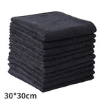 Black Thicken Microfiber Car Cleaning Towels Soft Quick Drying Windows Mirrors Wiping Rags Home Double Layer Clean Cloths