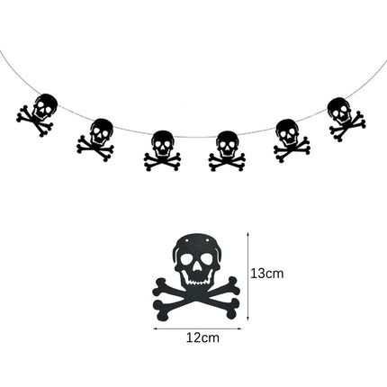 Halloween Hanging Banner Garland Bunting Pumkin Ghost Bat Paper Banner Door Hanging Ornaments Halloween Xmas Party Decoration