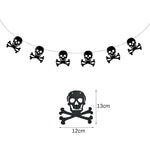 Halloween Hanging Banner Garland Bunting Pumkin Ghost Bat Paper Banner Door Hanging Ornaments Halloween Xmas Party Decoration