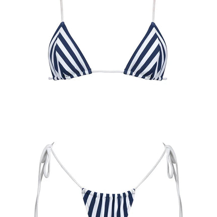 ZRTAK New Arrival Triangle Bikini Women Striped Swimsuit Micro Swimwear Print Bathing Suit Brazilian Biquini Sexy Beach Wear
