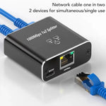 1 IN 2 Network Splitter 1000Mbps RJ45 Adapter Gigabit Converter Internet Ethernet 8P8C Extender Plug Extension