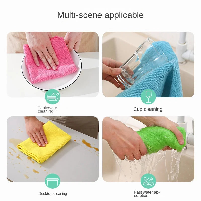 High absorption Multipurpose Microfiber Cleaning Cloths 1/10 Kit car Home cleaning Towels for House Kitchen