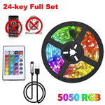 Bluetooth USB 5V RGB LED Strip Light 5050 Controller 1M 2M 3M 4M 5M Flexible Diode Lamp Tape Lights TV Background Lighting