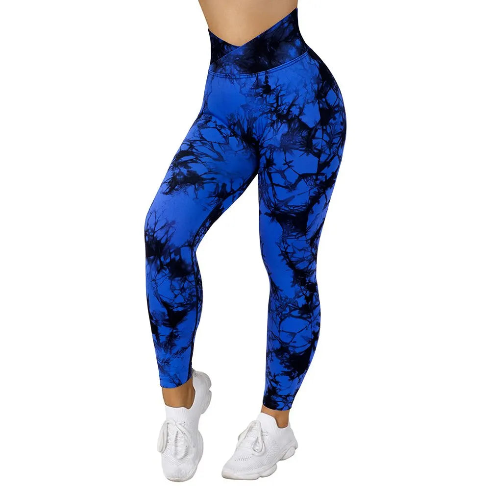 Tie Dye Fitness Legging Woman Push Up Workout Sport Leggings Women Scrunch Butt Female Outfit Gym Seamless Legging Pants