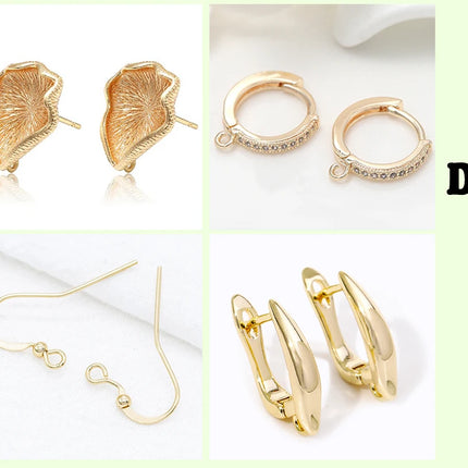 18K Gold Plated Brass Spacer Beads For Jewelry Making Materials,Separators For Beads, Striped Cut Flower Beads For Needlework