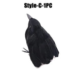 Simulation Black Crow Halloween Black Crow Props Simulation Fake Bird Ghost Festival Halloween Decoration Scary Toys