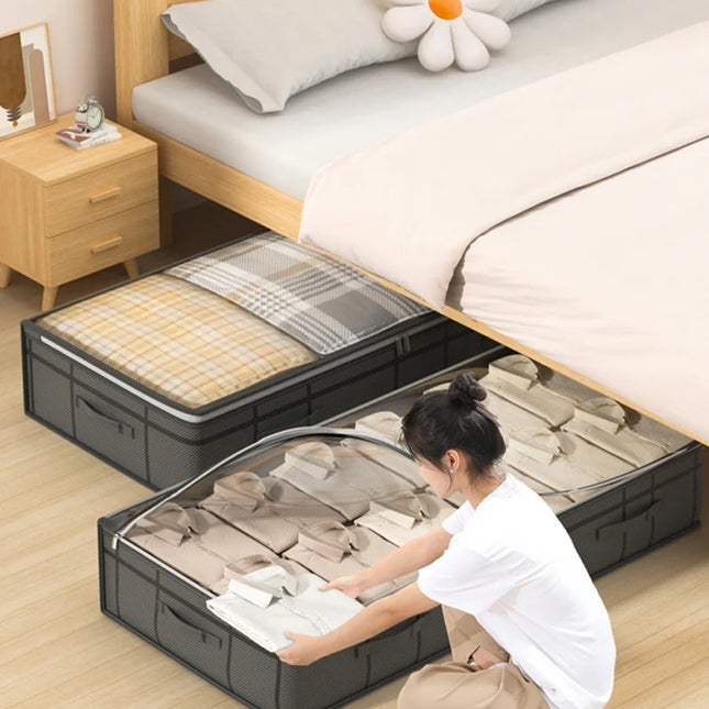 1PC large clothes storage bag under bed Foldable quilt clothes storage bag doggy bag Bedroom dormitory organizer bag