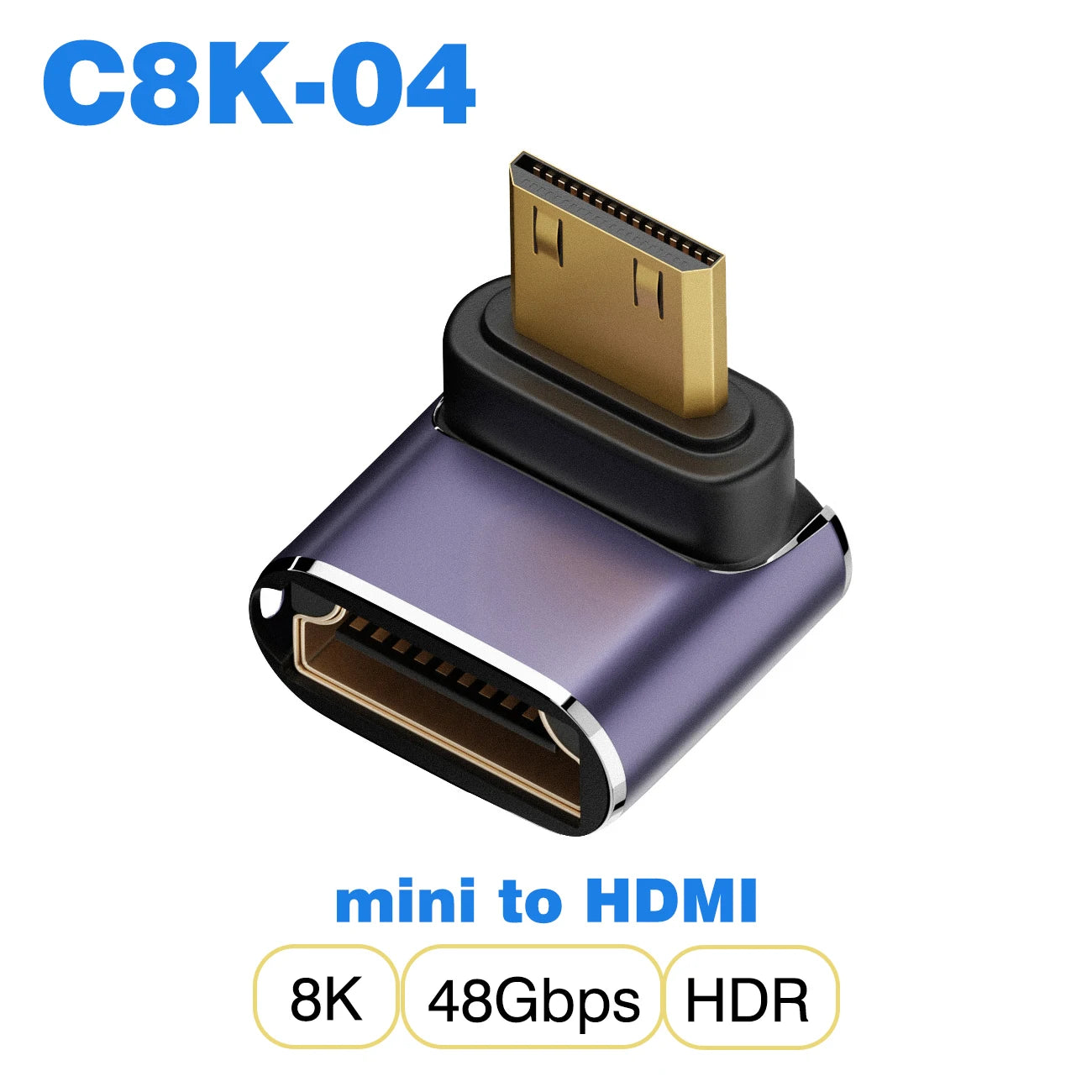 UGOURD HDMI2.1 Cable Adapter mini micro hdmi to HDMI 2.1 Converter 48Gpbs 8K60HZ 4K120HZ for HDTV Projector PS4 PS5 Laptop PC