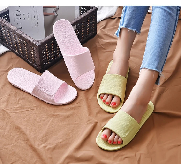 Foldable Home Slippers Hotel Travel Portable Slides Non-Slip Bathing House Guest Use Men Women Unisex Flat Shoes Salon Homestay