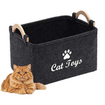 Felt Pet Toy Box Cat and Dog Toy Storage Box Pet Box Toy Storage Box, Suitable for Organizing Pet Supplies Collar Accessories