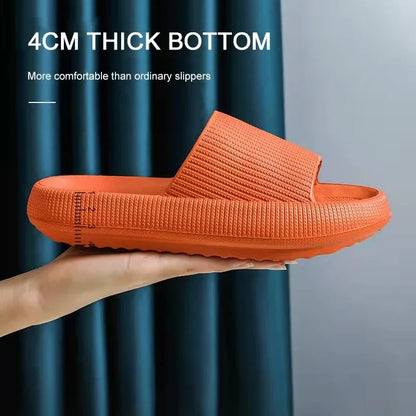 Women's Slippers Summer Indoor Light Thick Soft Sole Bathroom Non-slip Cushion Slides Comfort Home Men Beach Outdoor Shoes