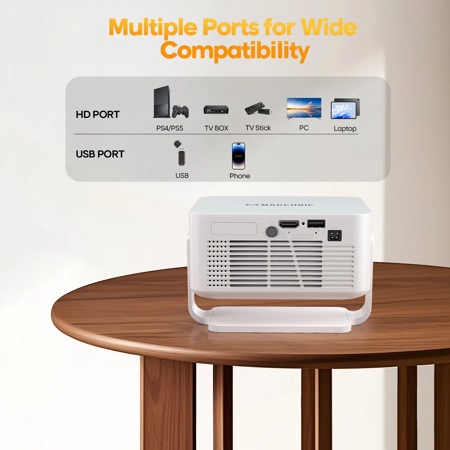 Magcubic Auto Focus Home Cinema 4K Projector 400ANSI 8K Native 720P HY300 Max