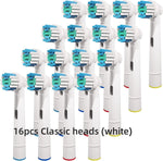 16/20PCS Brush Head nozzles for Oral B Electric Toothbrush Replacement Head Refill Sensitive Floss Cross Action for Oralb