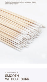 100/300 Pcs Disposable Ultra-small Cotton Swab Brush Lint Free Micro Wood Makeup Brushes Eyelash Extension Glue Removing Tools
