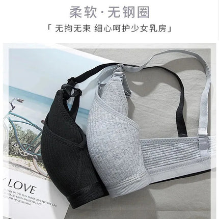 Cotton Underwear Women AB Cup Bra Wireless Gathered Comfort V Brassiere Push Up Lingerie Bralette For Women Seamleass Bras