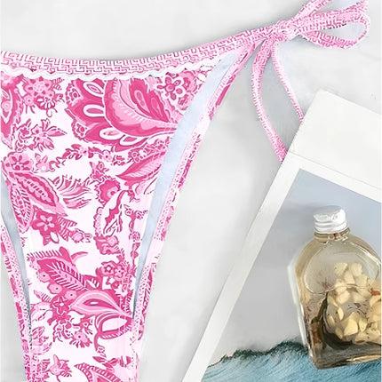 2025 Halter String Triangle Two Piece Bikini Women Swimwear Female Swimsuit Bathers Bathing Swimming Suit Beachwear Summer