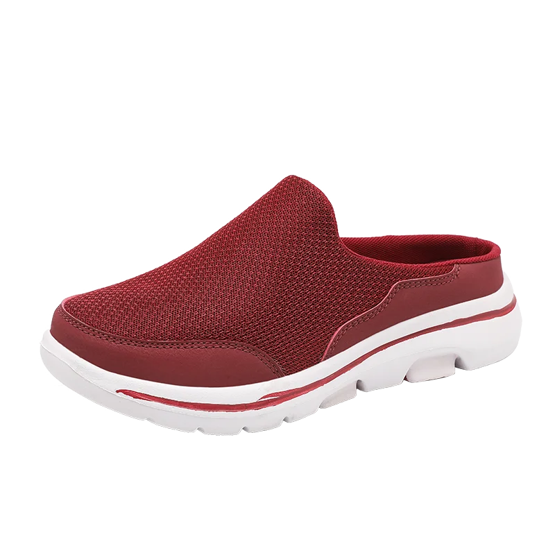 2024 Summer new breathable mesh shoes outdoor non-slip walking shoes comfortable sandals men half slippers casual loafers 35-48