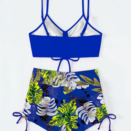 Drawstring Front Shorts Bikinis 2025 High Waist Swimsuit Women Swimwear Female Bathers Bathing Swimming Swim Suit Beachwear