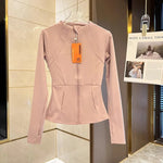 Women Sports Jacket Zip Fitness Yoga Shirt Workout Running Coats Warm Gym Long Sleeve Top Cardigan Slim Tight Jacket Activewear