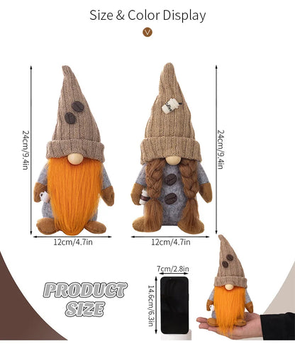 4 Styles Coffee Gnome Dolls Coffee Gnomes Plush Nordic Doll Bar Home Decoration Knitted Faceless Doll Elf Dwarf Plush Figurine