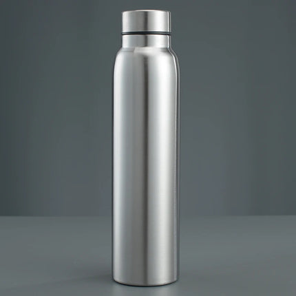 1pc 750ml/1000ml Stainless Steel Water Bottle, Large Capacity Portable Sports Bottles For Outdoor Camping Hiking Travel