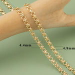 YEGUI C77,diy chain,18k gold rhodium plated,copper,pass REACH,nickel free,jewelry making,charms,diy bracelet necklace,1m/lot