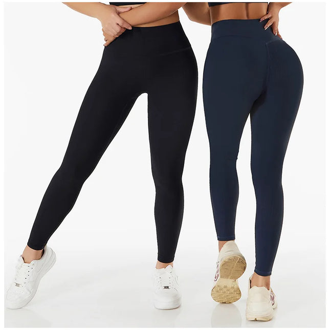 New Ribbed Seamless Yoga Pants High Waist Gym Leggings Sport Women Fitness Female Legging Tummy Control Running Tights