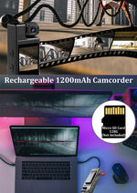 JOZUZE 1.3inch Screen 1080P Sports HD Mini Camera Portable Digital Video Recorder BodyCam Infrared Night Vision Police Camcorder