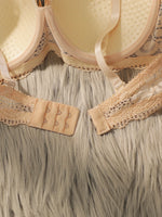 Transparent Floral Two Pieces Clothing Underwire Push Up Lingeries For Woman A2123