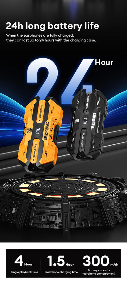 Genuine TRANSFORMERS TF-T51 Bluetooth Wireless Earphones Low Latency Gaming Earbuds Long Endurance High Music Headphones Choice