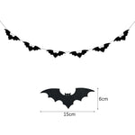 Halloween Hanging Banner Garland Bunting Pumkin Ghost Bat Paper Banner Door Hanging Ornaments Halloween Xmas Party Decoration