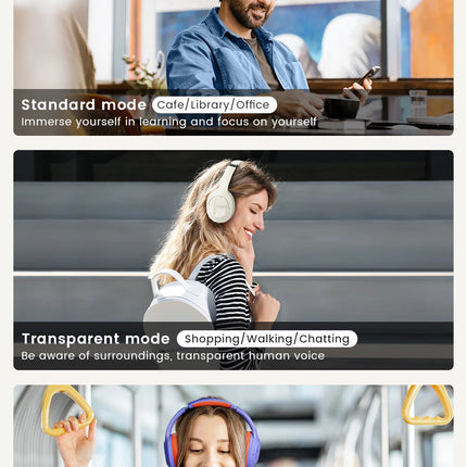HAYLOU S35 ANC Wireless Headphones Over-ear 42dB ANC Headphone Bluetooth 5.2 40mm Dynamic Driver 60-hour Battery Life Earphones