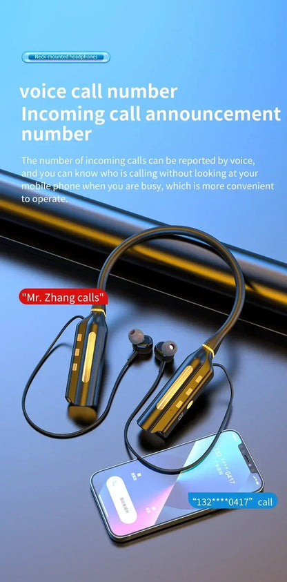 10000Hours Playback Wireless Headphones Neckband Earphone Bluetooth Bass Headset Sports Waterproof Earplugs Can Be As Power Bank