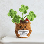 Mini Finished Crochet Roses Sunflowers Potted Emotional Support Stuffed Plants  Mother Valentine Christmas Graduation Gifts
