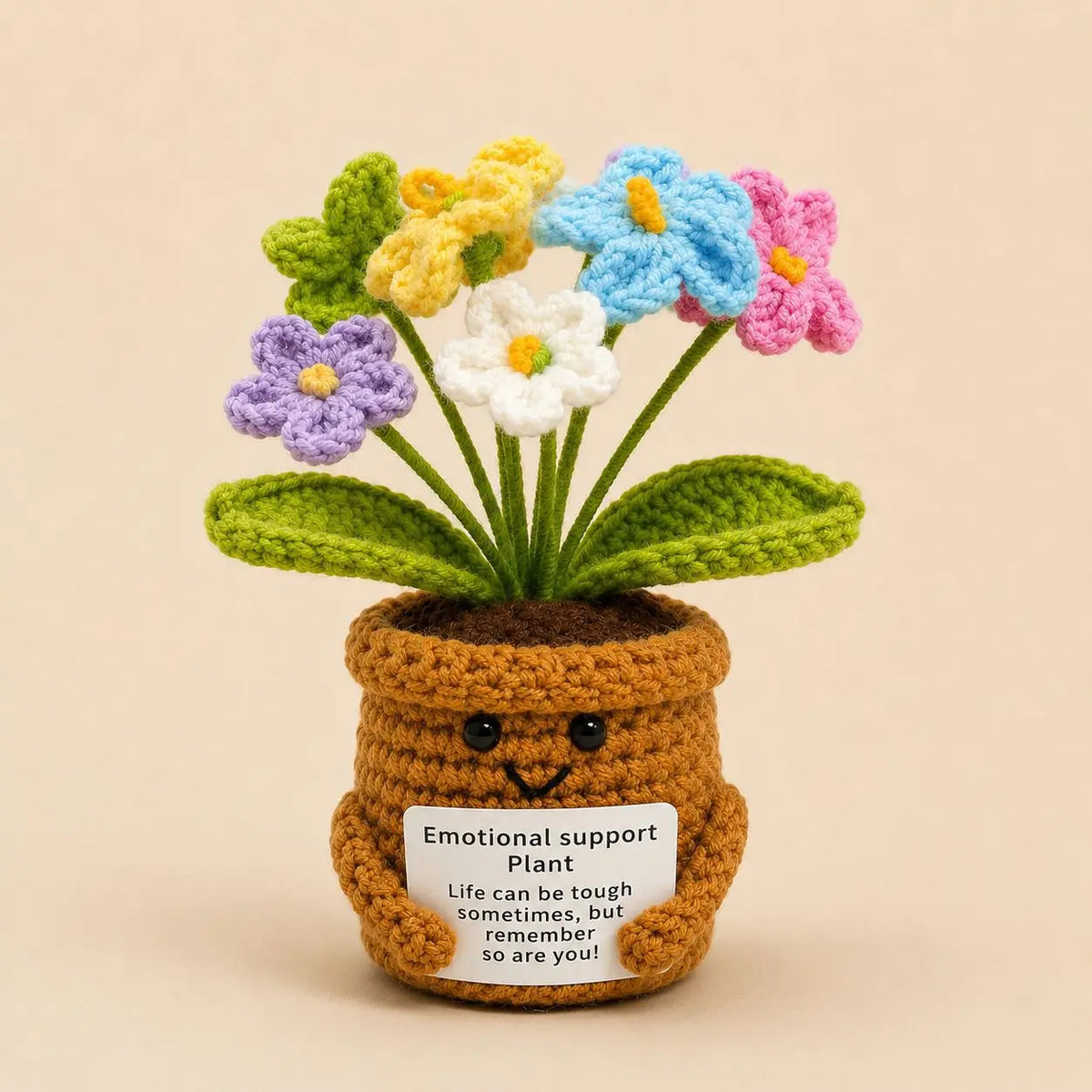 Mini Finished Crochet Roses Sunflowers Potted Emotional Support Stuffed Plants  Mother Valentine Christmas Graduation Gifts